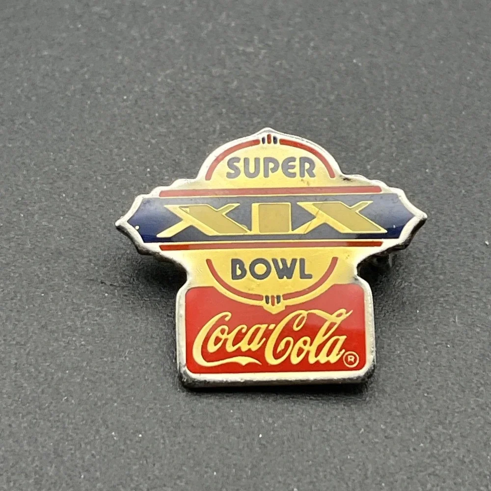 Coca-Cola Coke Super Bowl XIX NFL Football‎ Lapel Hat Pin